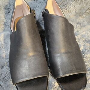 Lucky Brand Black Open-Toe Heels